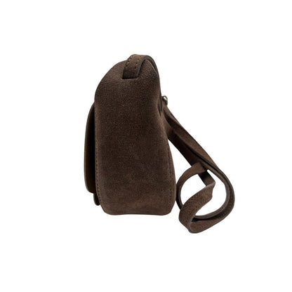 Suede schoudertas Margot