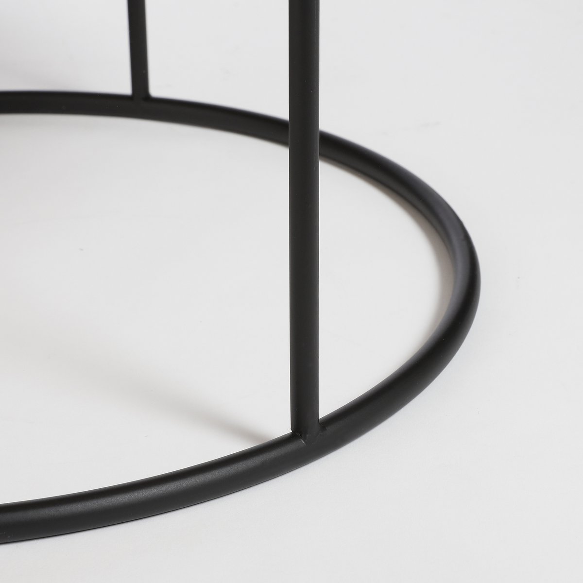 Bijzettafel Leandro - Set van 2 - H45 x Ø45 cm - Zwart