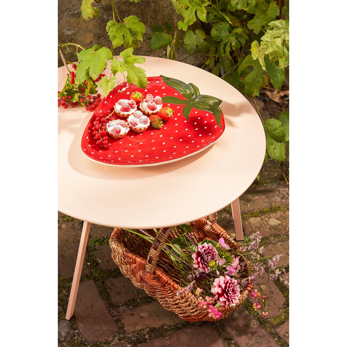 Bord Aardbei - L36 x B29 x H3 cm - Rood