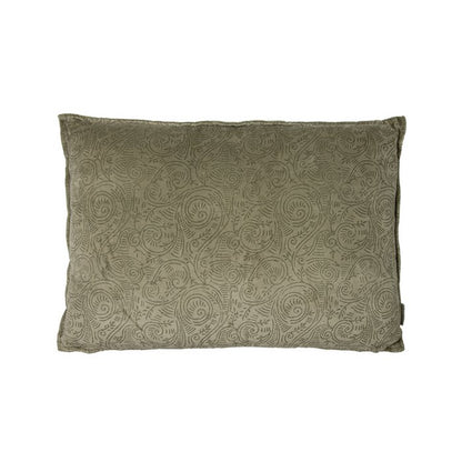 Fluwelen kussen Delfina olijf 60x40