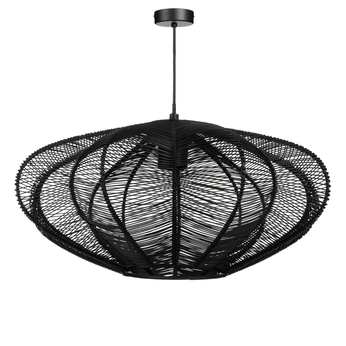 Hanglamp Metaal Zwart Kanti  - H20 x Ø41 cm