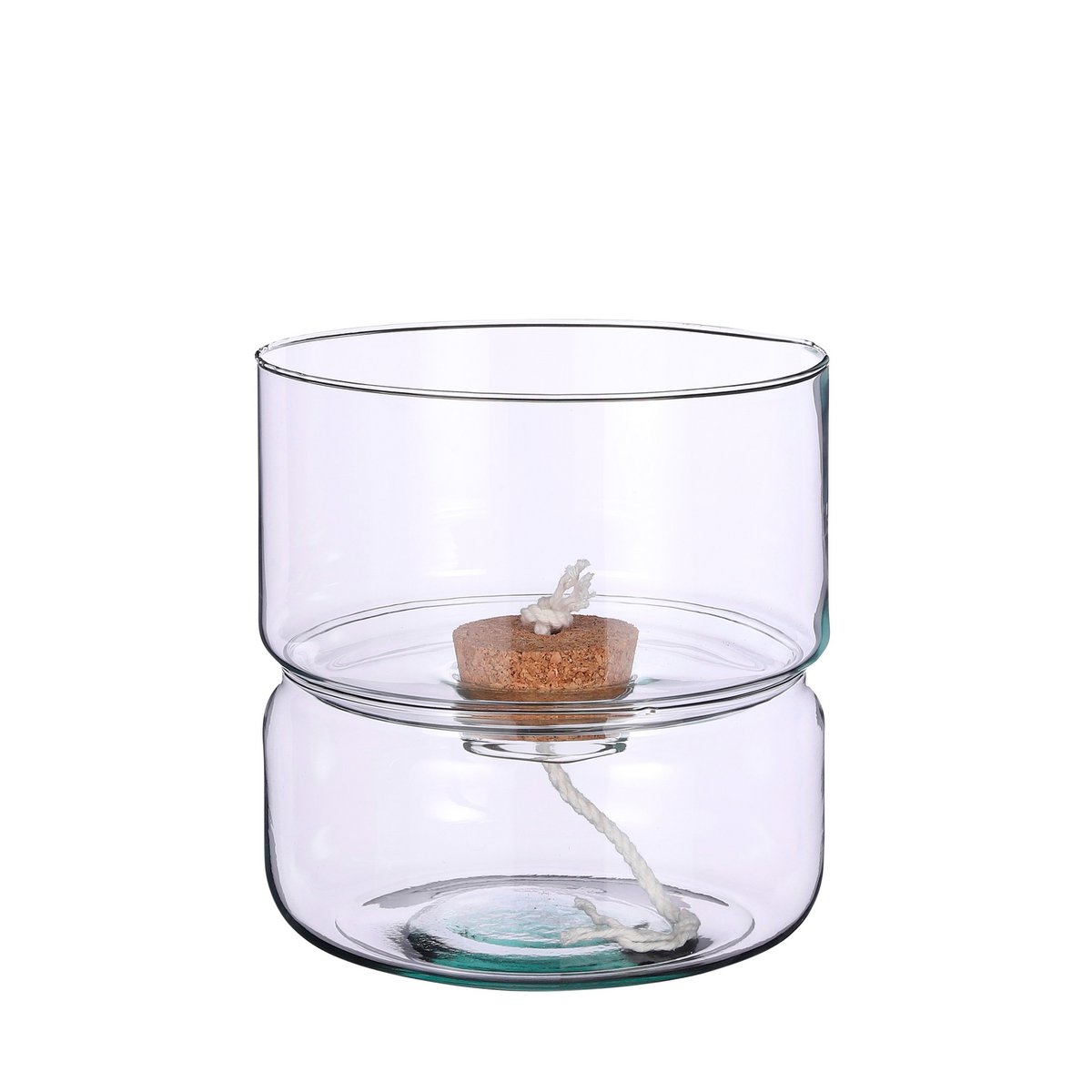 Bloempot met Bewateringssysteem Elements - H22 x Ø19 cm - Glas