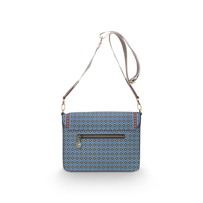 Cross Body Flap Clover Blauw