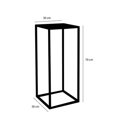 Bijzettafel Goa - Set van 2 - L30 x B30 x H70 cm - Metaal - Zwart