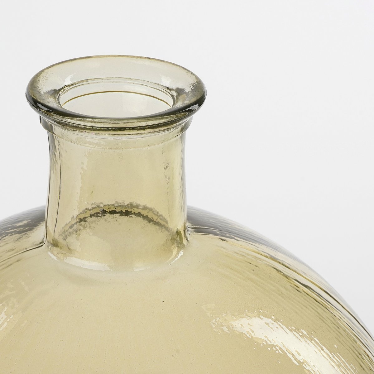 Fles Vaas - Lichtbruin - H42 x Ø34 cm - Gerecycled Glas - Firenza