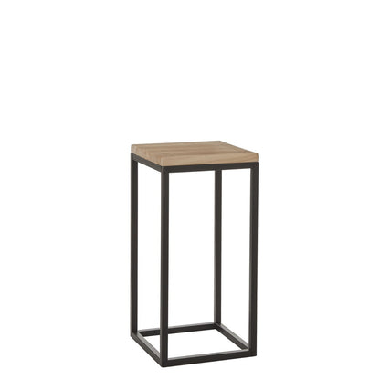 Plantentafel  Hout, Metaal - Zwart
