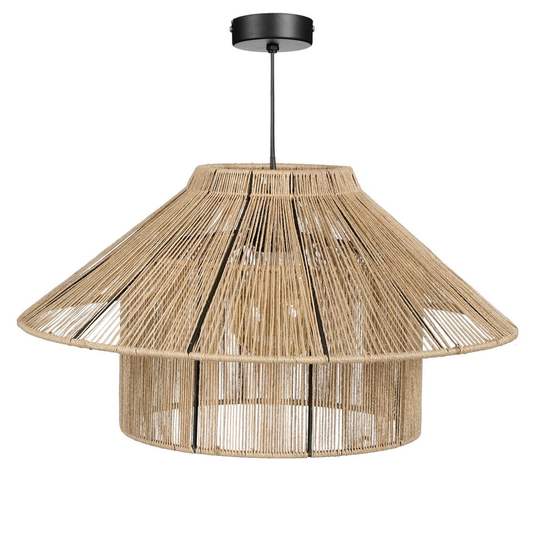 Hanglamp Elsa  - H28 x Ø50 cm - Jute - Lichtbruin