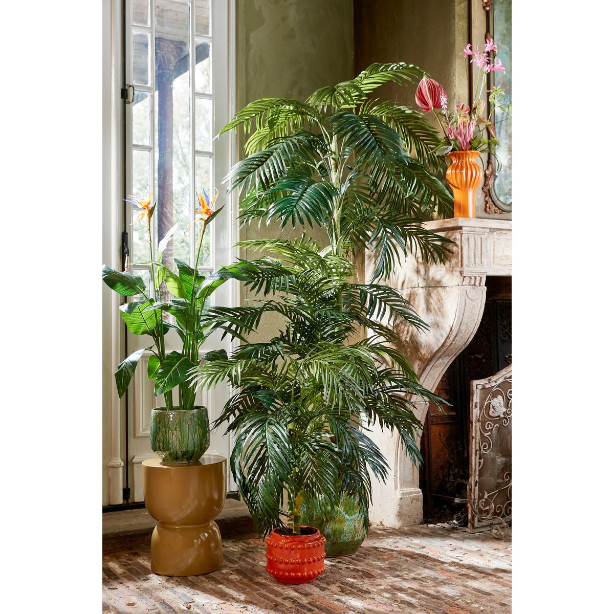 Bloempot Boaz - H19 x Ø22 cm - Keramiek - Oranje