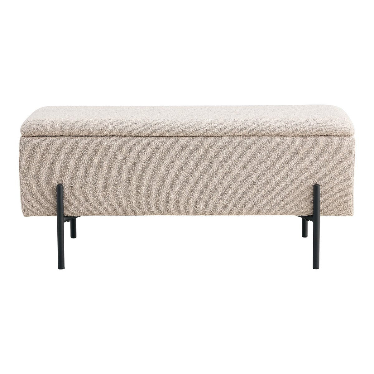 Bank met opbergruimte beige