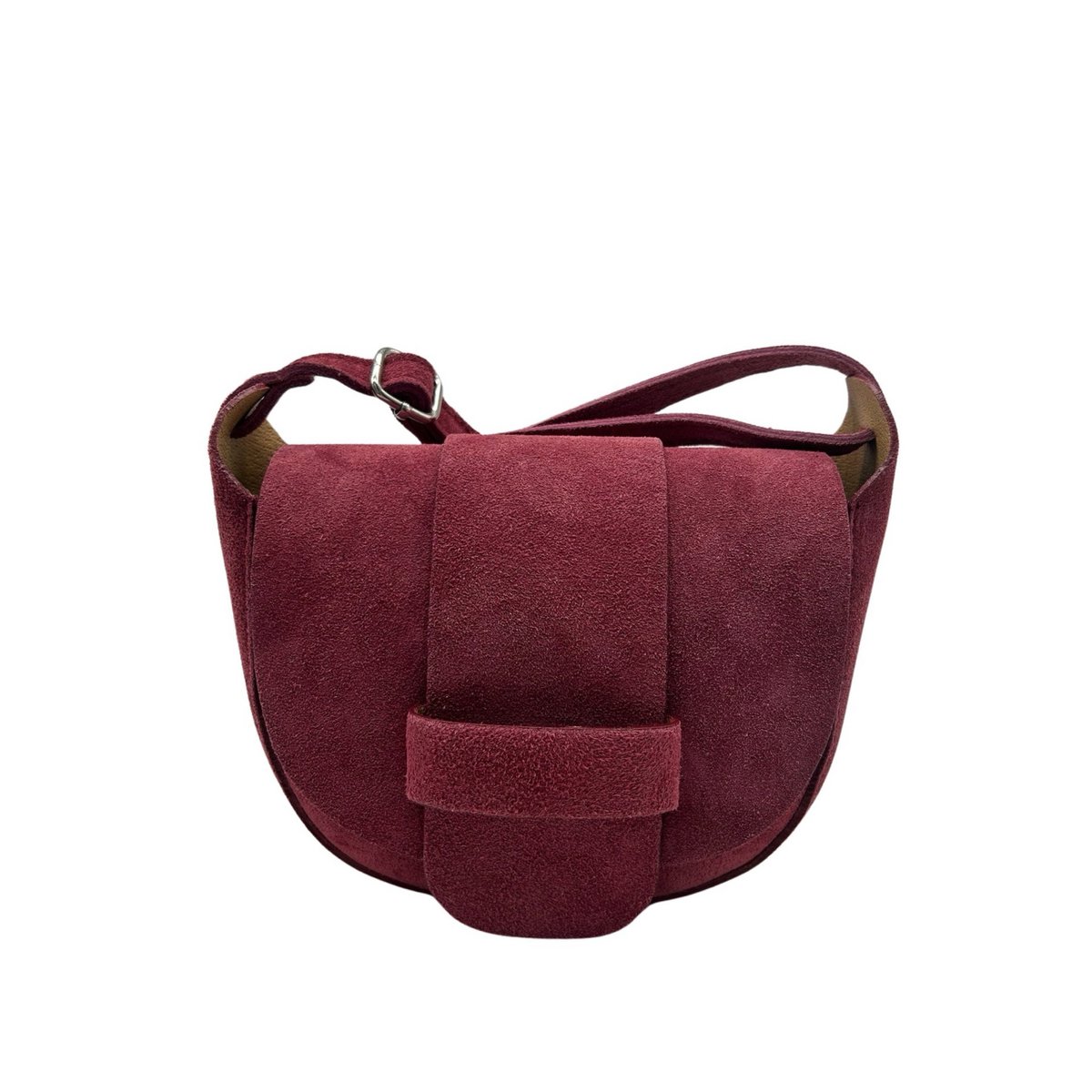 Suede schoudertas Margot