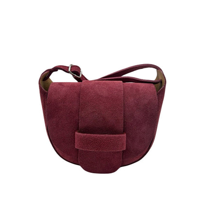 Suede schoudertas Margot