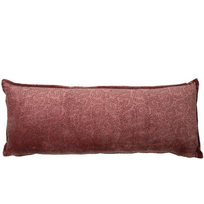 Fluwelen kussen Marina roze 80x30