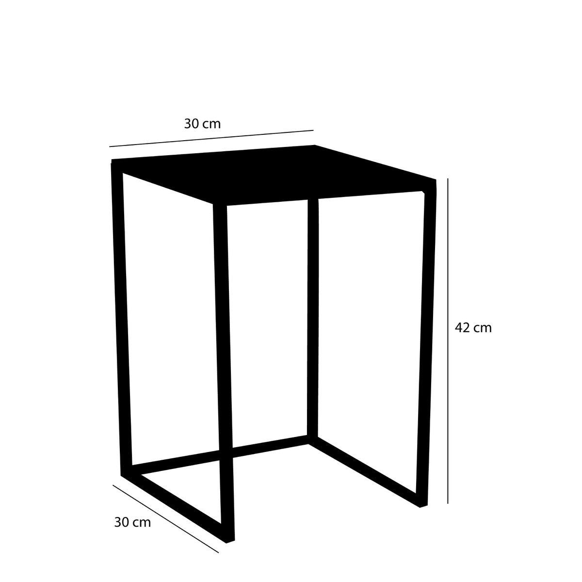 Bijzettafel Goa - Set van 2 - Metaal - Zwart