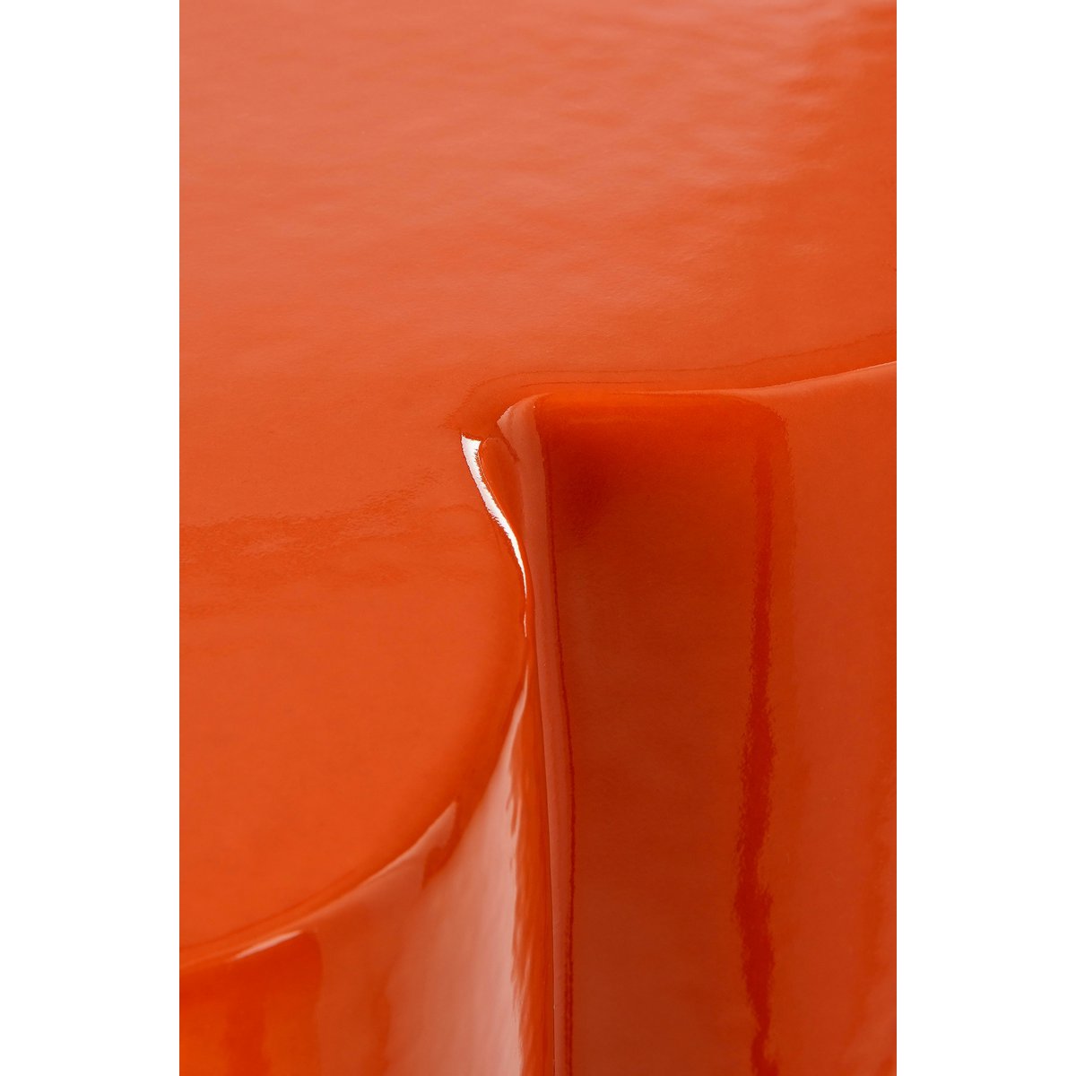 Bijzettafel Aita - H45 x Ø35 cm - Keramiek - Oranje