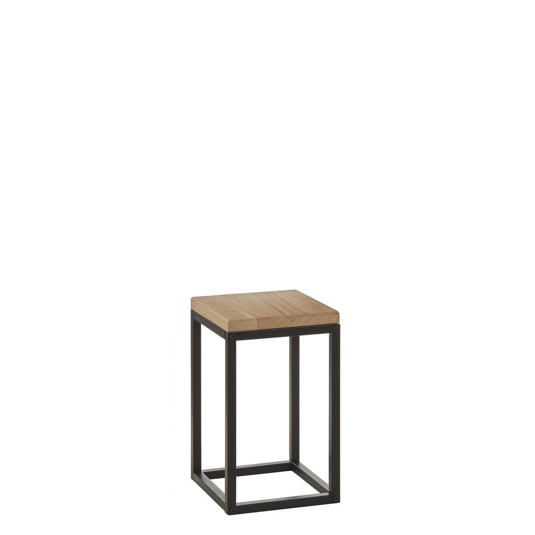 Plantentafel Oskar  - L25 x B25 x H42 cm - Hout, Metaal - Zwart