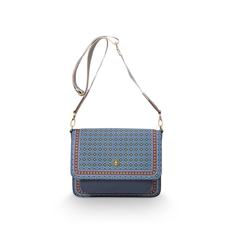 Cross Body Flap Clover Blauw