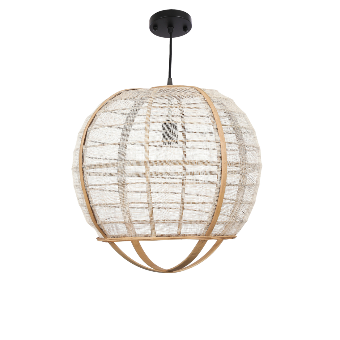 Hanglamp Linnen Pella  - H44 x Ø45 cm - Linnen - Beige