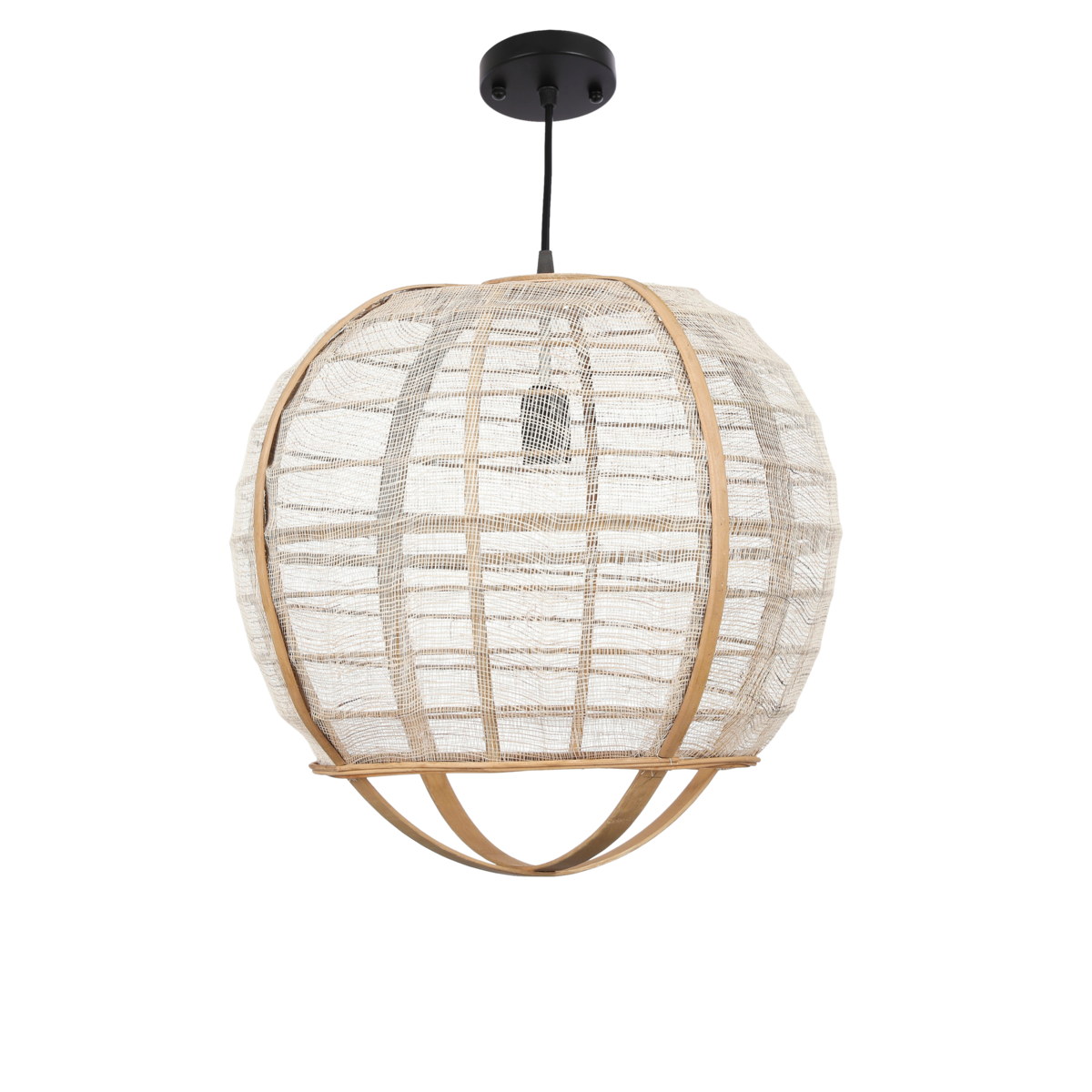 Hanglamp Linnen Pella  - H44 x Ø45 cm - Linnen - Beige