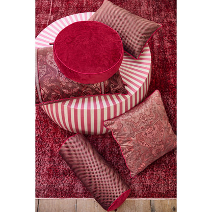 Kussen Rond Donker roze rood 40cm
