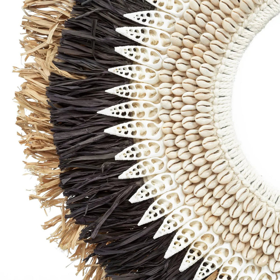 Raffia Op Standaard Zwart Mojo - Naturel - L
