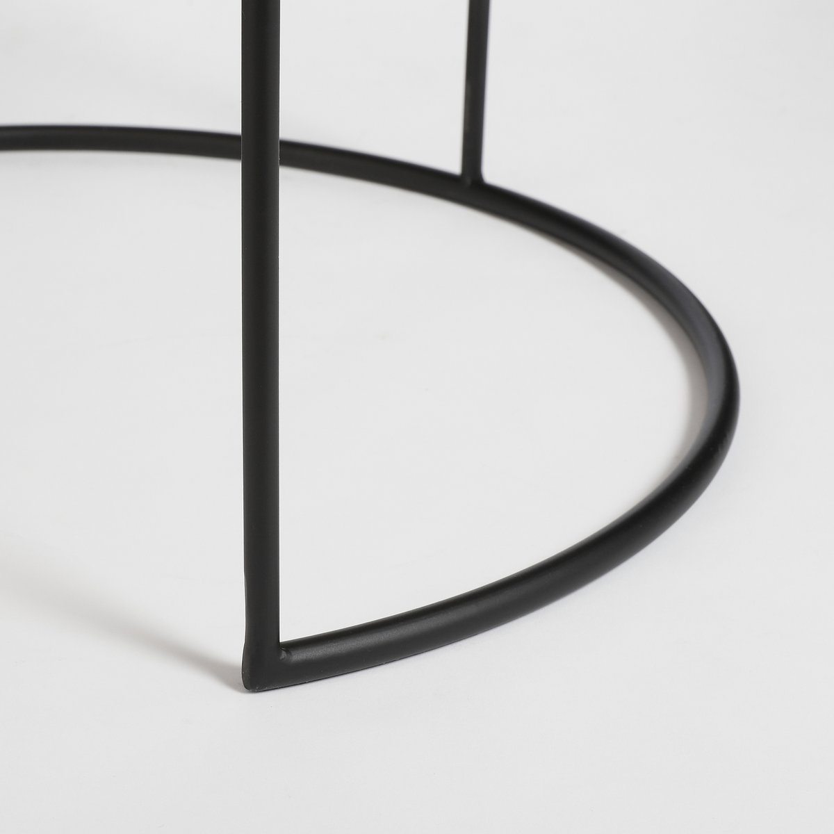 Bijzettafel Leandro - Set van 2 - H45 x Ø45 cm - Zwart