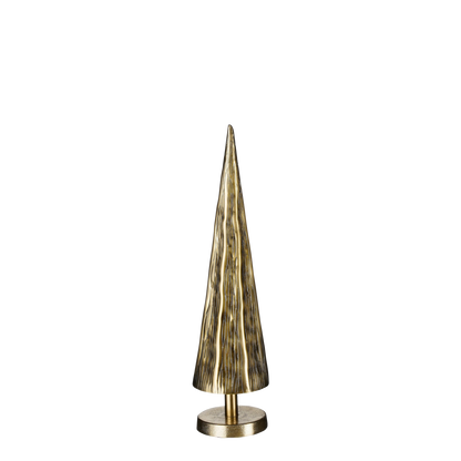 Cezar Decoratie Kerstboom - H45 x Ø12 cm - Aluminium - Goud