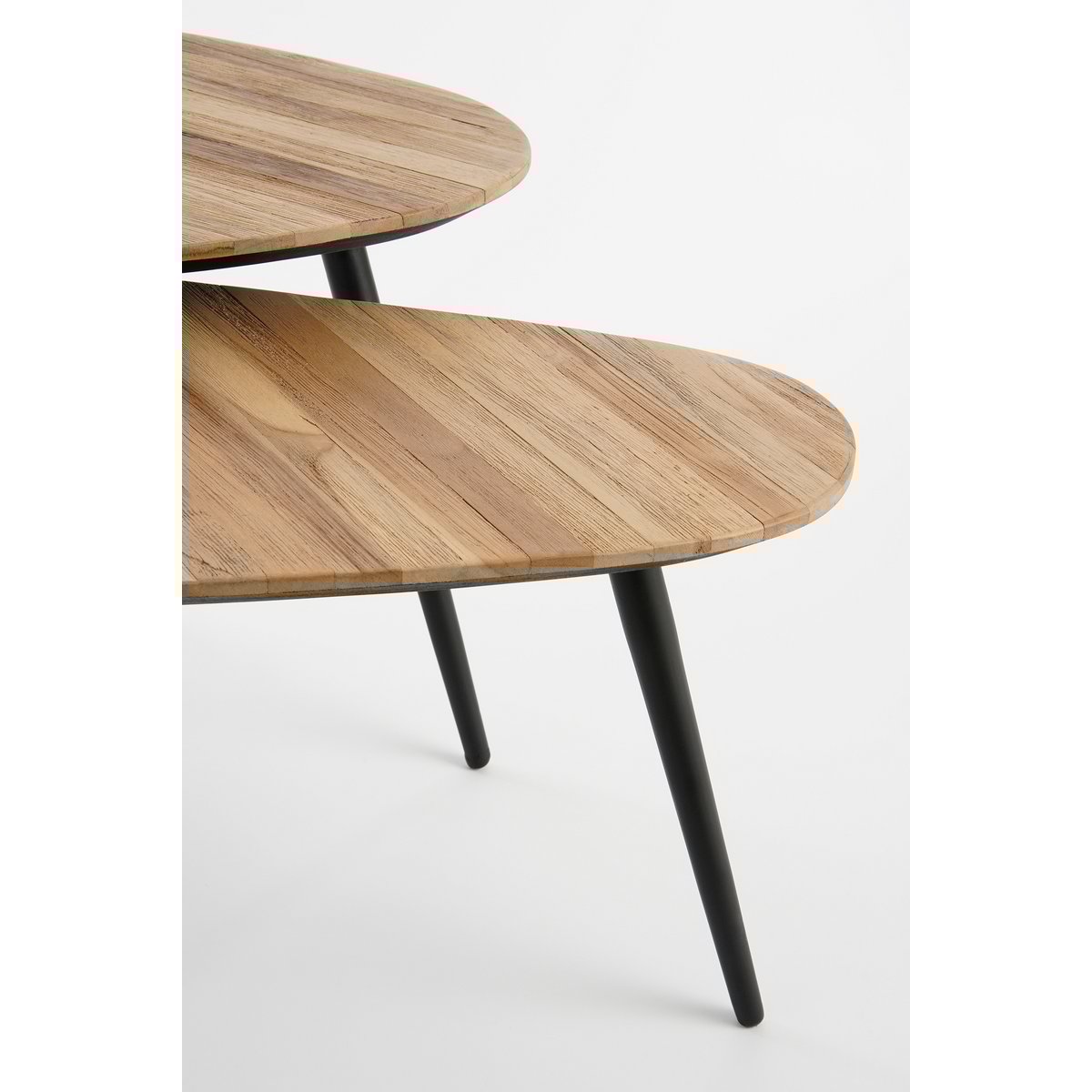 Bijzettafel Bruin- Set van 2 - L84 x B39 x H39 cm - Gerecycled Hout - Jailey