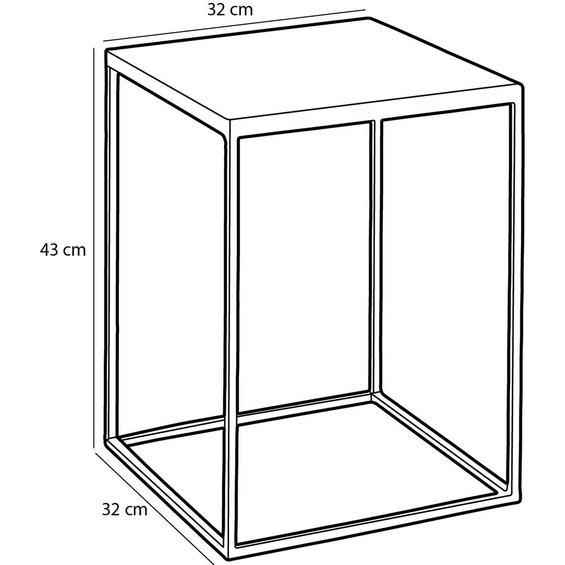 Bijzettafel voor Buiten Aaron - Set van 2 - L38 x B38 x H48 cm - Metaal - Roze