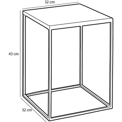 Bijzettafel voor Buiten Aaron - Set van 2 - L38 x B38 x H48 cm - Metaal - Roze