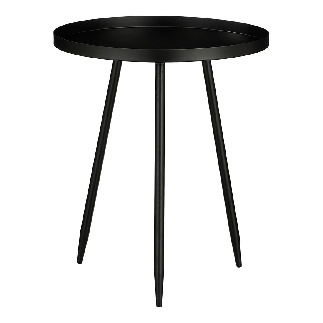 Bijzettafel Zwart Metaal Flores H49 x Ø42 cm