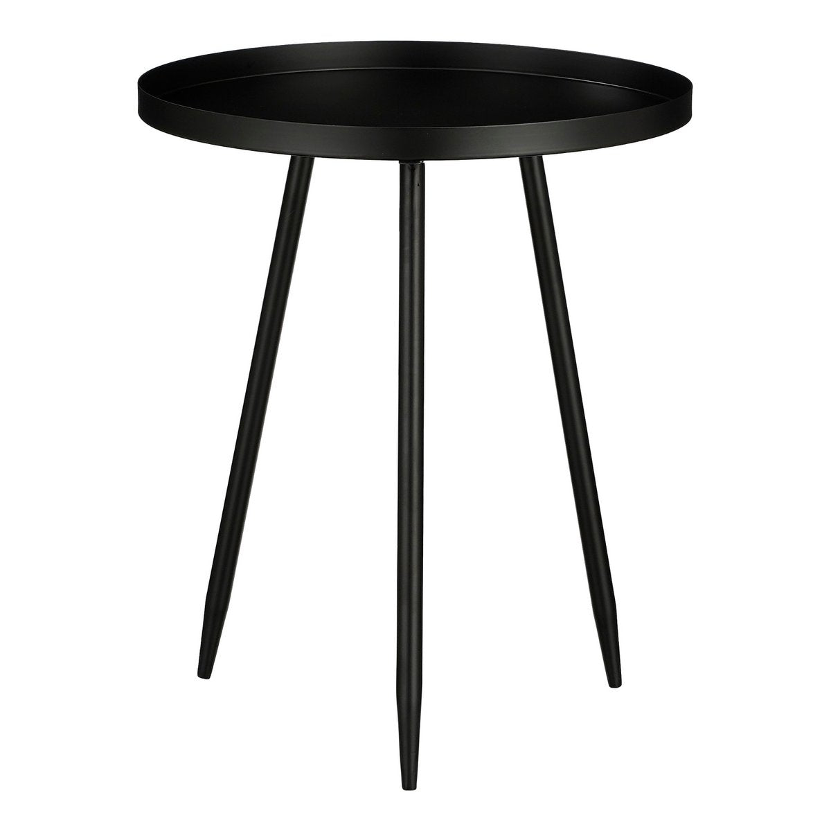 Bijzettafel Zwart Metaal Flores H49 x Ø42 cm