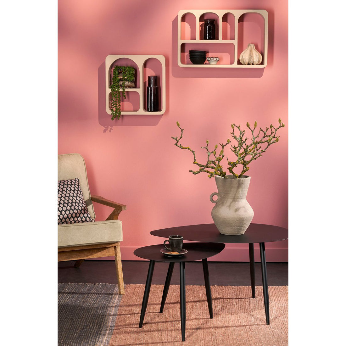 Wandkast Frati Off White- L40 x B15 x H40 cm - FSC 100%