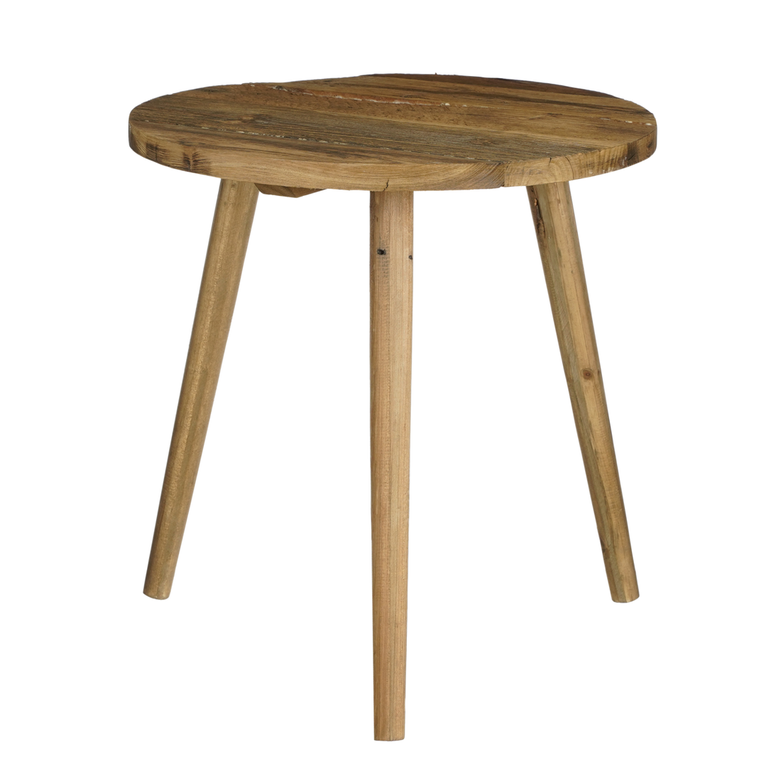 Bijzettafel Bold - H43 x Ø40 cm - Gerecycled Hout - Bruin