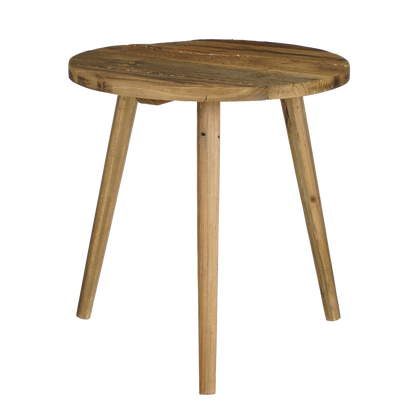 Bijzettafel Bold - H43 x Ø40 cm - Gerecycled Hout - Bruin