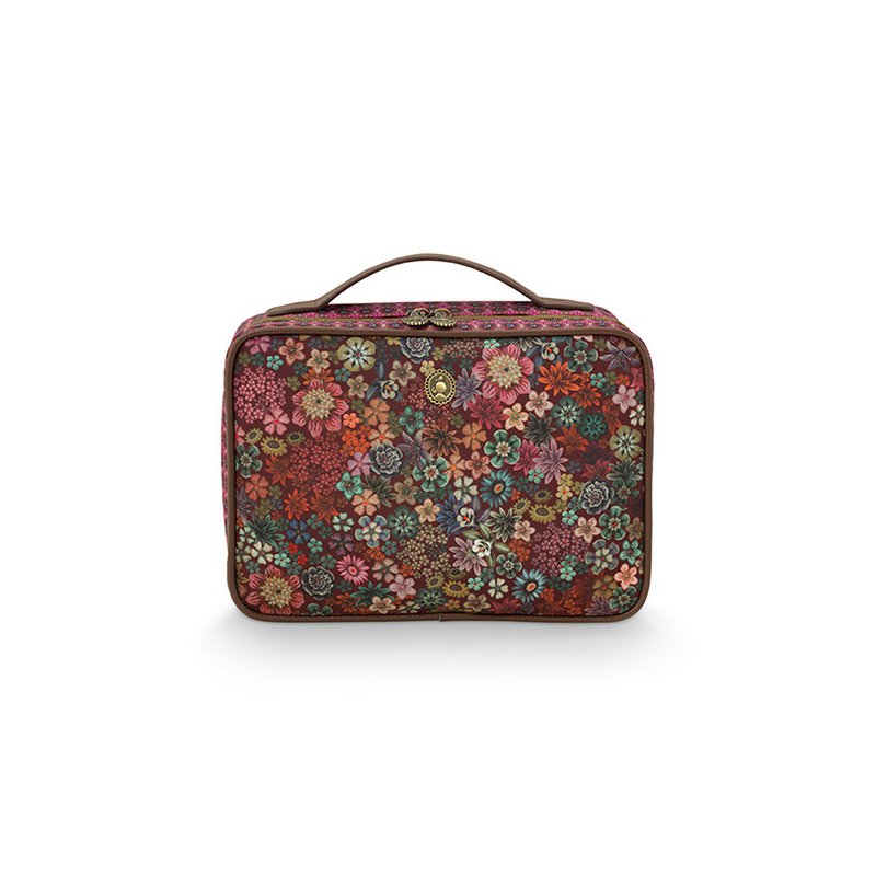 Beauty Case Pip Studio Square Large Tutti i Fiori Pink 27x19x10cm