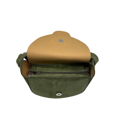 Suede schoudertas Margot