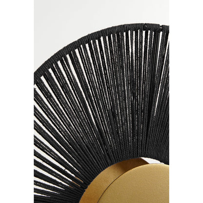 Helge Wandlamp Metaal - Zwart, Goud- L26 x B12 x H39 cm