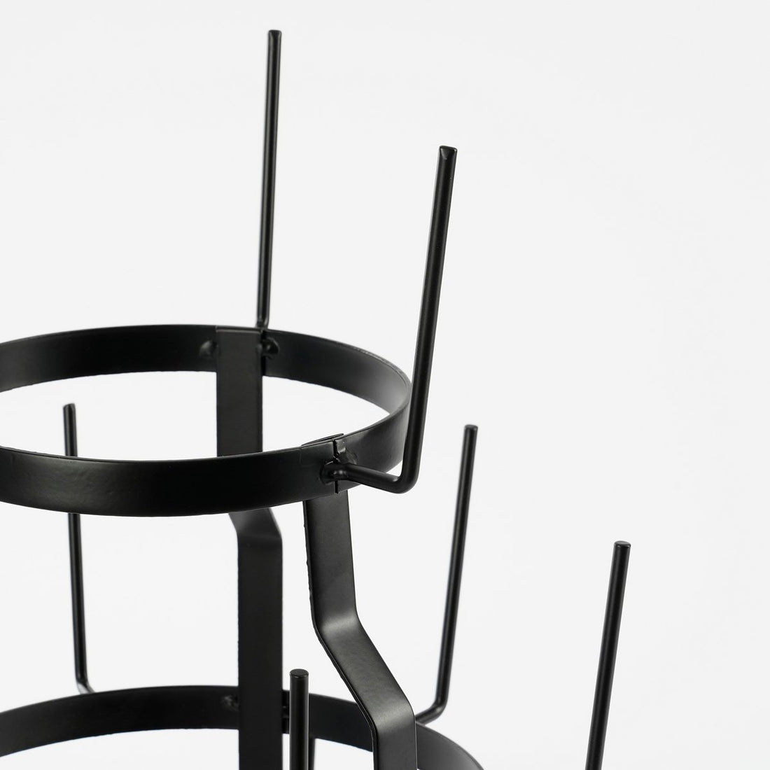Mokkenrek Zwart Metaal - H50 x Ø34 cm