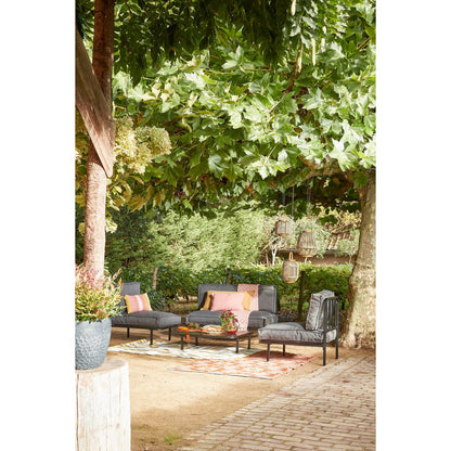 Loungetafel Celo - L80 x B80 x H23 cm - Metaal - Zwart