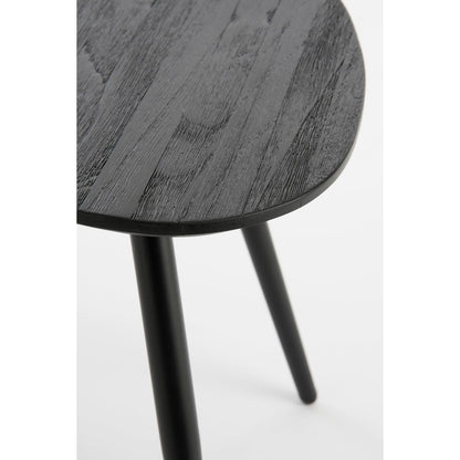 Bijzettafel Jailey - Set van 2 - L84 x B39 x H39 cm - Gerecycled Hout - Zwart