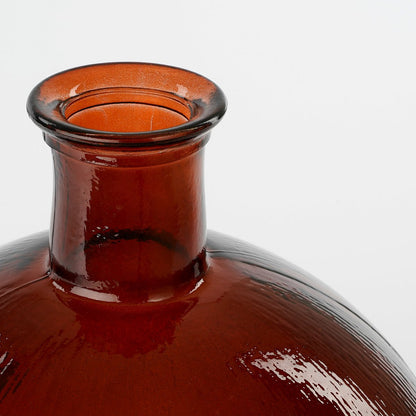 Fles Vaas Donkerbruin  H42 x Ø34 cm - Gerecycled Glas - Firenza