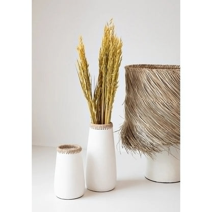 Tafellamp De Pandan- wit naturel