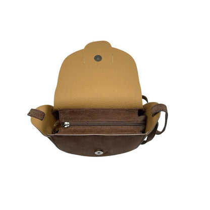 Suede schoudertas Margot