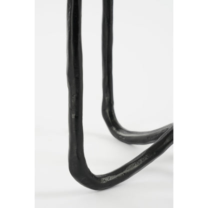 Kandelaar aluminium zwart Christy - L23 x B23 x H44 cm