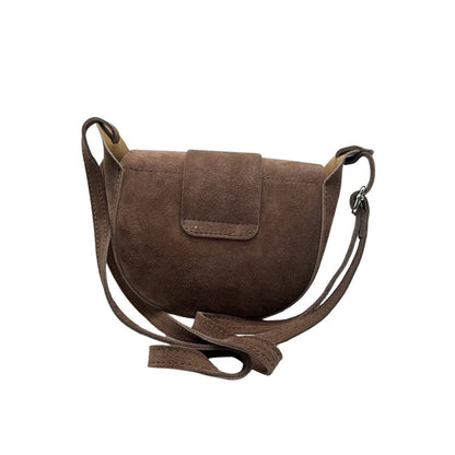 Suede schoudertas Margot