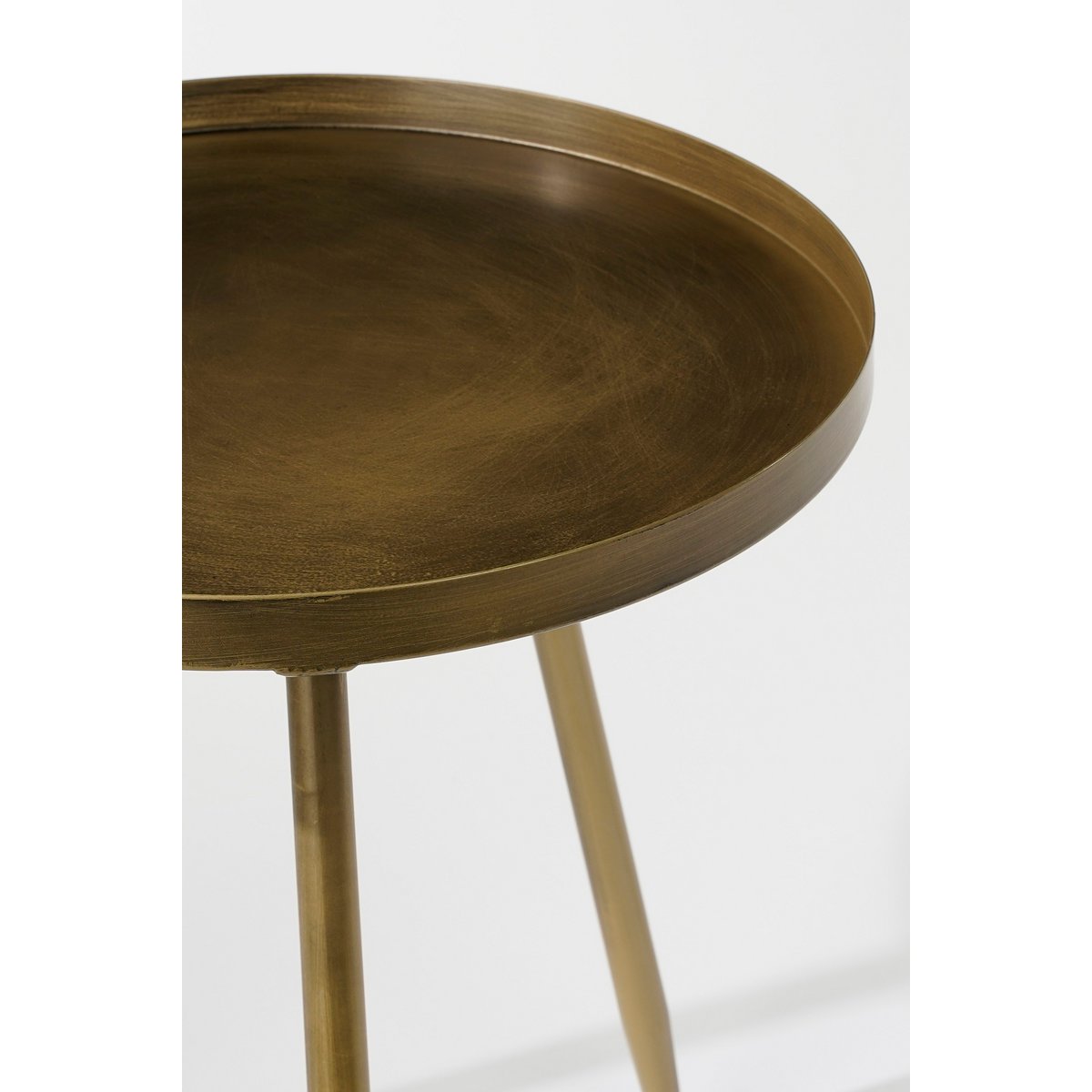 Bijzettafel Fores - H42x Ø40 cm - Metaal - Brons