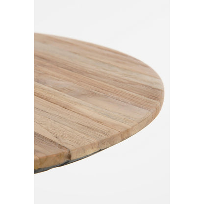 Bijzettafel Jailey - Set van 2 - H49 x Ø50 cm - Gerecycled Hout - Bruin