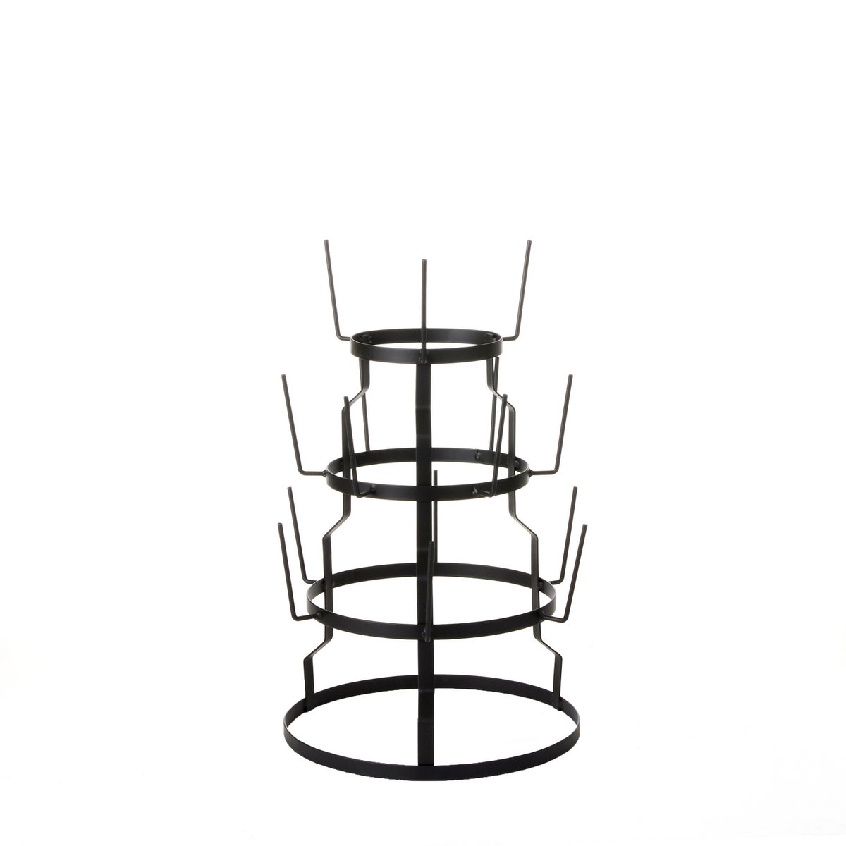 Mokkenrek Zwart Metaal - H50 x Ø34 cm