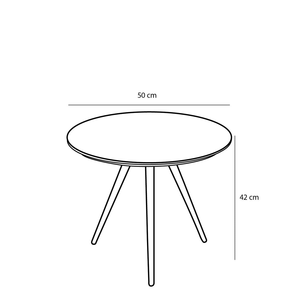 Bijzettafel Jailey - Set van 2 - H49 x Ø50 cm - Gerecycled Hout - Bruin