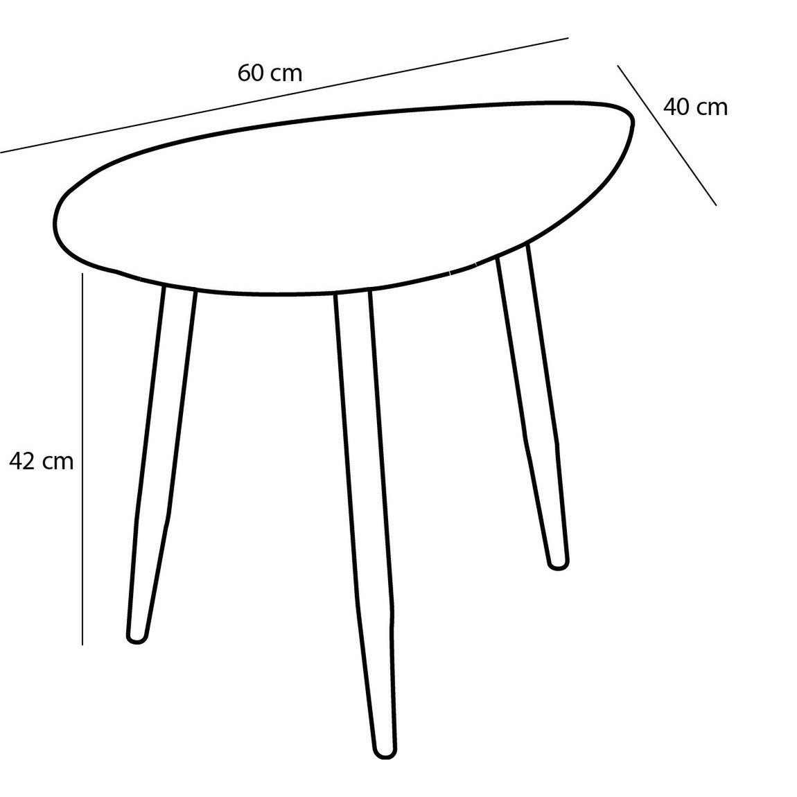 Bijzettafel Metaal Zwart - Set van 2